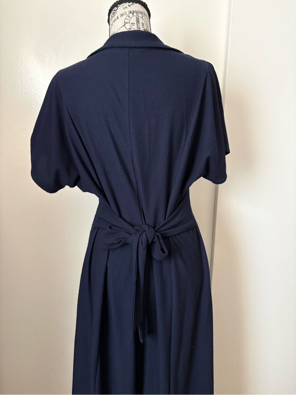 Perceptions Navy Button-Front Maxi Dress - Picture 3 of 8